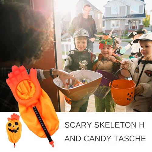 Adsfvs Halloween Trick Or Treat Beutel | Handfläche Süßigkeiten Tasche,Halloween Kindersammelbeutel Für Festdekoration von Adsfvs