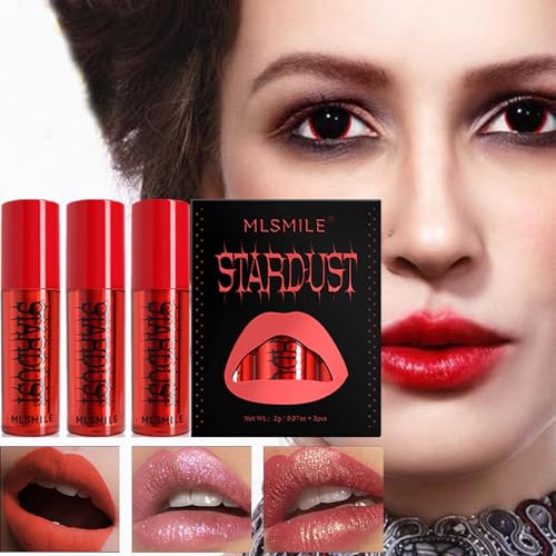 Adsfvs es Lippenstift-Set,Lip e Lipstick - 3 Stück Make-up Lippenstift Lipgloss - Coloful Liquid Lipstick Set Make-up Lipgloss für Erwachsene Frauen von Adsfvs