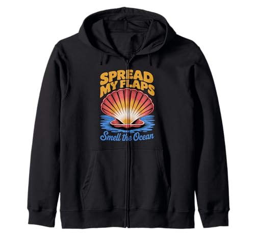 Lustiger Spruch Spread My Flaps Smell The Ocean Humor Women Men Kapuzenjacke Lustiger Spruch Spread My Flaps Smell The Ocean Humor Women Men Kapuzenjacke von Adult Beach Joke Seashell Ocean Summer Sarcasm