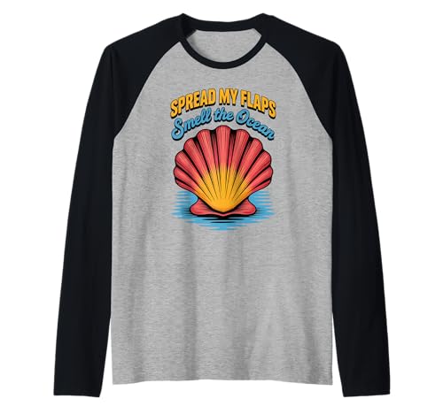Lustiger Spruch Spread My Flaps Smell The Ocean Humor Women Men Raglan Lustiger Spruch Spread My Flaps Smell The Ocean Humor Women Men Raglan von Adult Beach Joke Seashell Ocean Summer Sarcasm