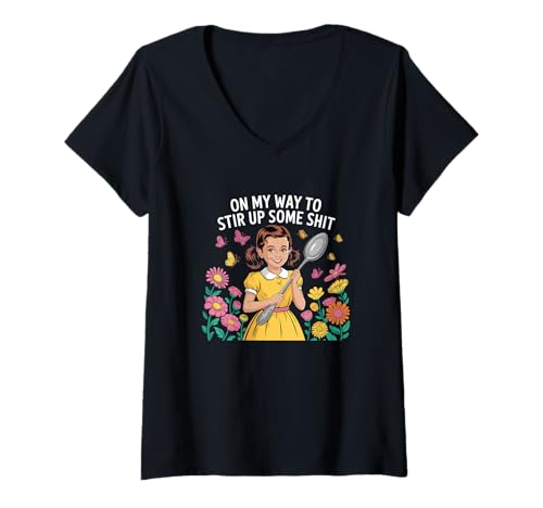 Damen Lustig Auf dem Weg, EIN Paar aufzuwirbeln T-Shirt mit V-Ausschnitt Damen Lustig Auf dem Weg, EIN Paar aufzuwirbeln T-Shirt mit V-Ausschnitt von Adult Humor Funny Saying - DressedForDuty