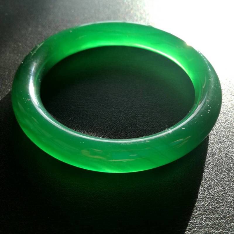 Natürliche Chrysopras, Grüner Achat Armband, Chalcedon Unisex Hochtransluzenten von AdvancedCollectibles