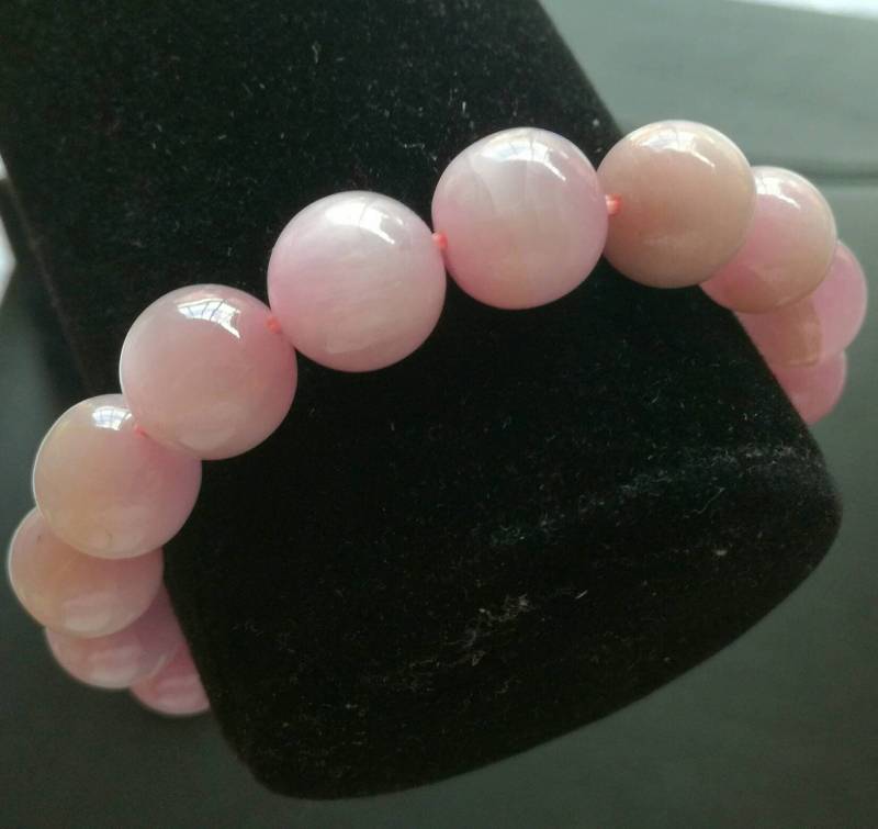 Natürliches Kunzit-Gemstone-Armband, Rosa Lilac Kunzite Schmuck Perlen Armbänder von AdvancedCollectibles