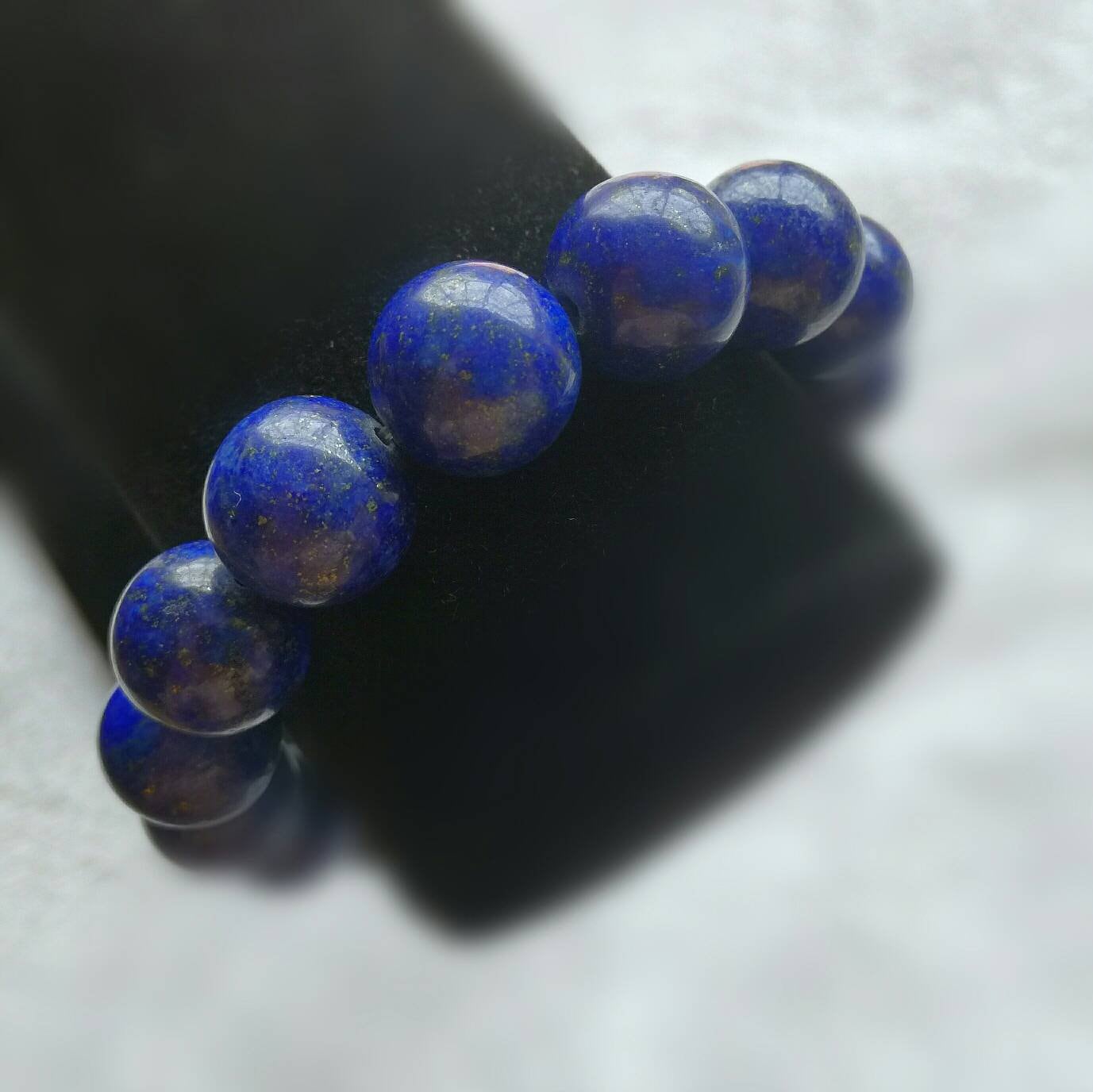 Natural Lapis Lazuli Mit Dzi Gemstone Round Perlenlenbrüstung Vintage von AdvancedCollectibles