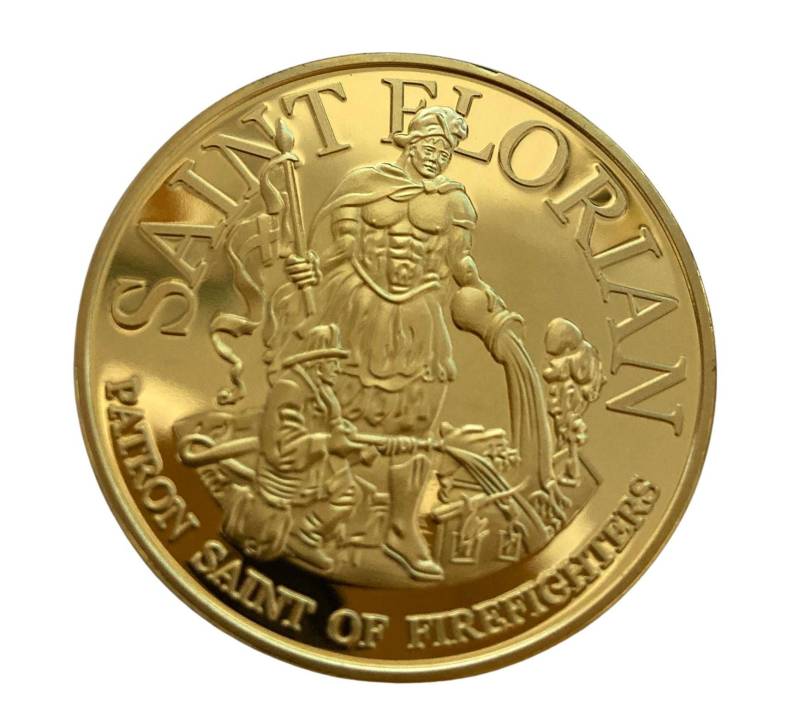 Münze Feuerwehr Glücksbringer St.florian Geschenk von AdventsKaffee