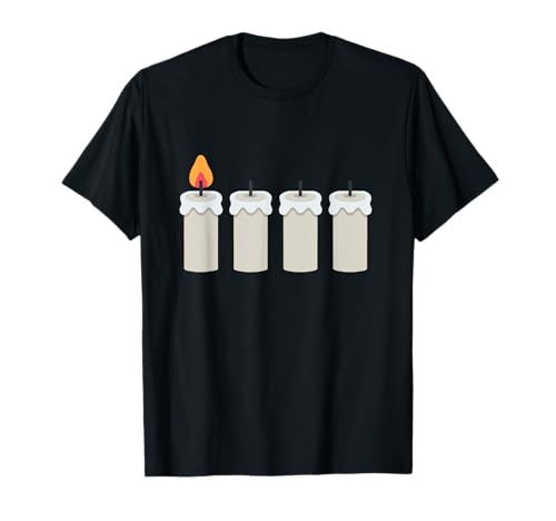 Adventskranz Kerzen Weihnachten 1. Advent T-Shirt von Adventskerzen Deko & Adventszeit Geschenke