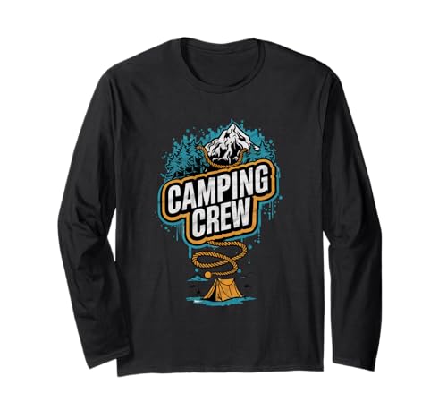 Camping Crew Outdoor Fun Kinder und Erwachsene Familie Matching Langarmshirt von Adventure Family Camping Apparel Co. for All Ages