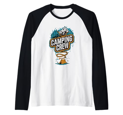 Camping Crew Outdoor Fun Kinder und Erwachsene Familie Matching Raglan von Adventure Family Camping Apparel Co. for All Ages