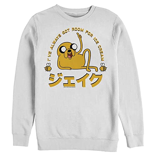 WARNER BROS Herren Jake Ive Always Got Room for Ice Cream Sweatshirt, Weiß, Large von Adventure Time