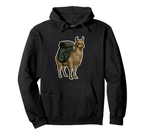 Lama Wanderrucksack Adventure Explorer Pullover Hoodie Lama Wanderrucksack Adventure Explorer Pullover Hoodie von Adventure Trek Camping Llama Backpacking