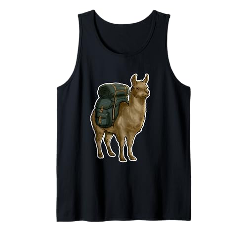 Lama Wanderrucksack Adventure Explorer Tank Top von Adventure Trek Camping Llama Backpacking