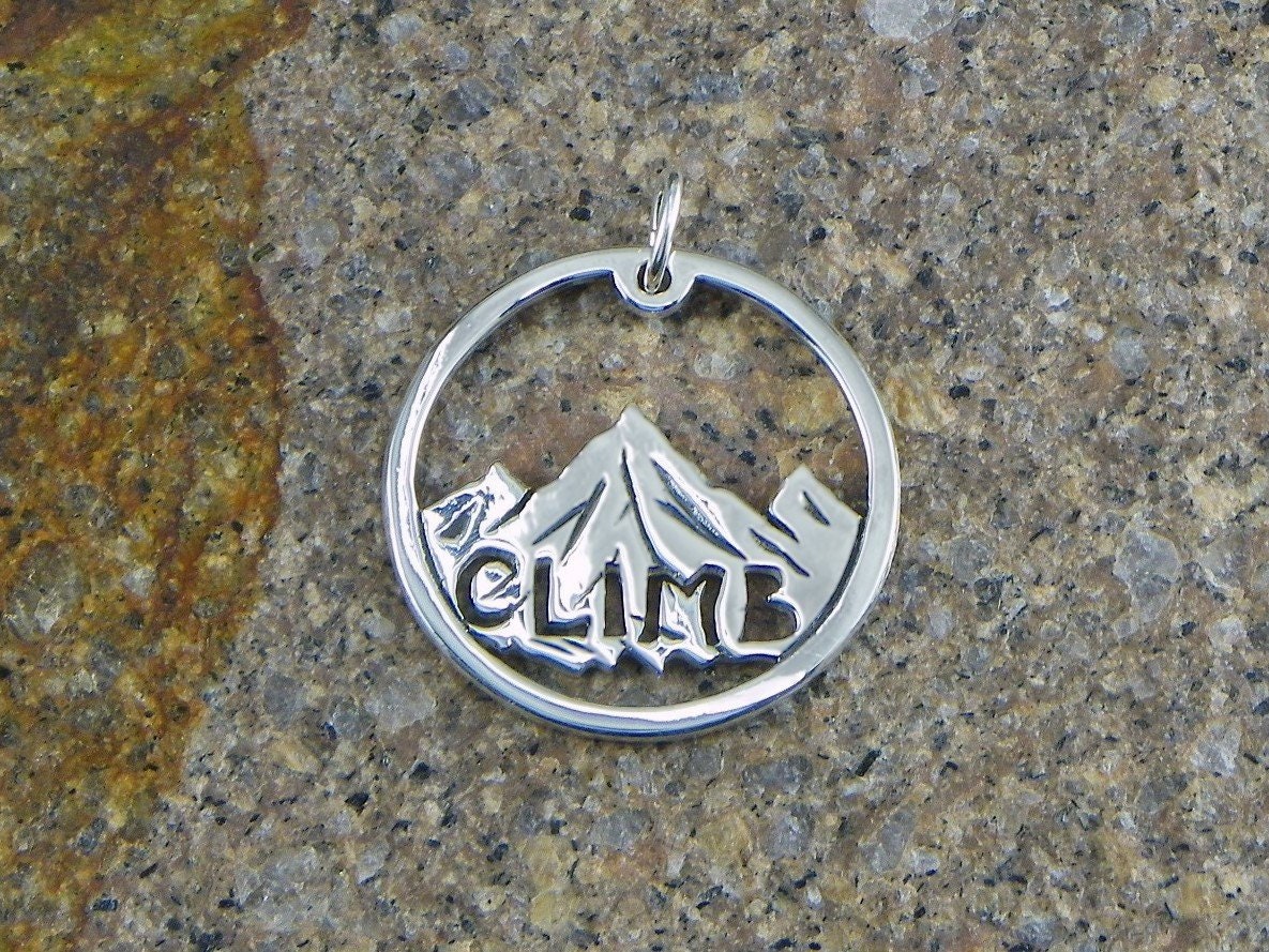 Anhänger Climb Mountain, 925 Silber - Klettern I'm Climber Jewels Made in Italy Anhänger Climb Mountain, 925 Silber - Klettern I'm Climber Jewels Made in Italy von AdventureJewel