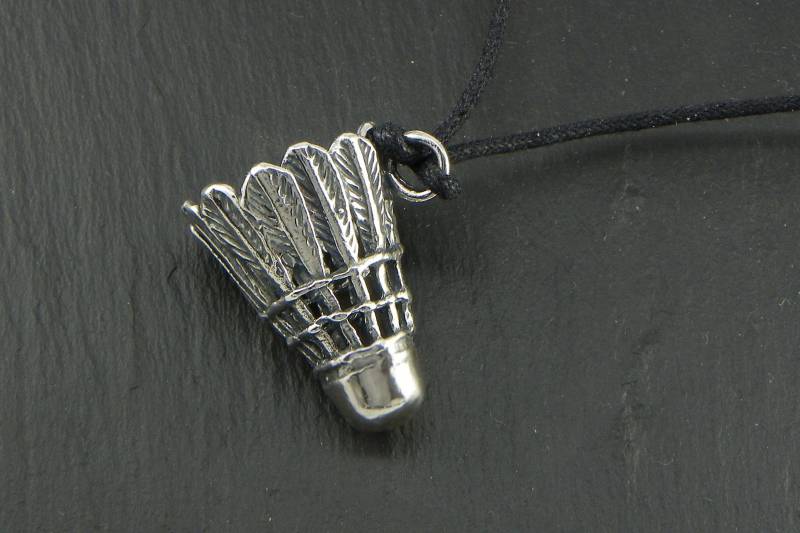 Badminton-Federball - 925 Silber Anhänger Badminton-Federball - 925 Silber Anhänger von AdventureJewel