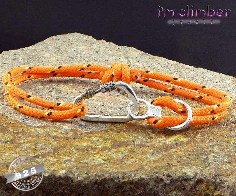Karabiner + Zahl 8 - 925 Silber Armband Mit Großer Öffnung I'm Climber Juwelen Made in Italy Karabiner + Zahl 8 - 925 Silber Armband Mit Großer Öffnung I'm Climber Juwelen Made in Italy von AdventureJewel