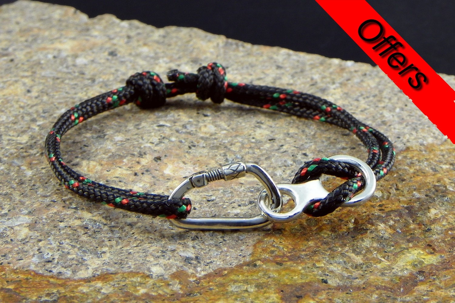 Karabinerarmband + Figur 8 in 925 Silber - I M Climber Jewels Made Italy Karabinerarmband + Figur 8 in 925 Silber - I M Climber Jewels Made Italy von AdventureJewel