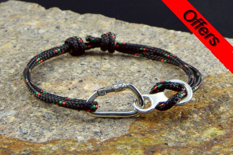 Karabinerarmband + Figur 8 in 925 Silber - I M Climber Jewels Made Italy Karabinerarmband + Figur 8 in 925 Silber - I M Climber Jewels Made Italy von AdventureJewel