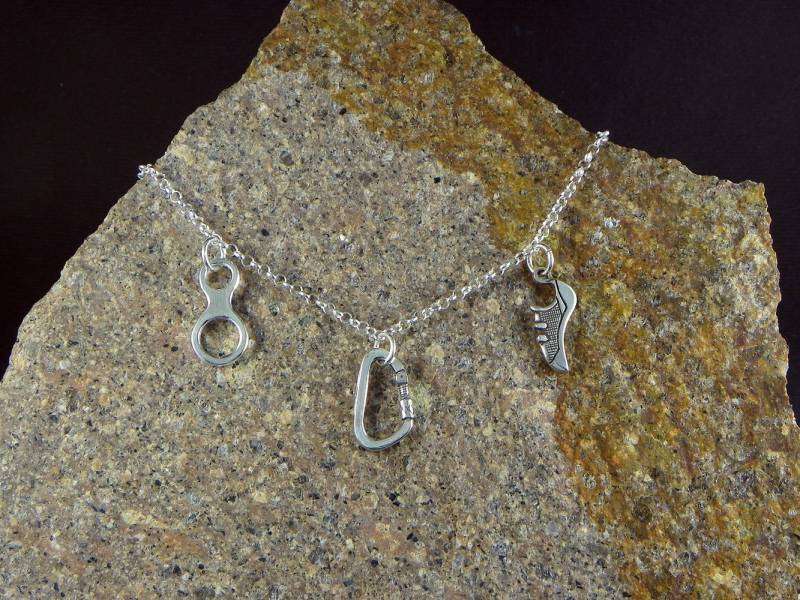 Kletterer Charm Halskette/Armband - 925 Silber Bergsteiger Kletterer Charm Halskette/Armband - 925 Silber Bergsteiger von AdventureJewel