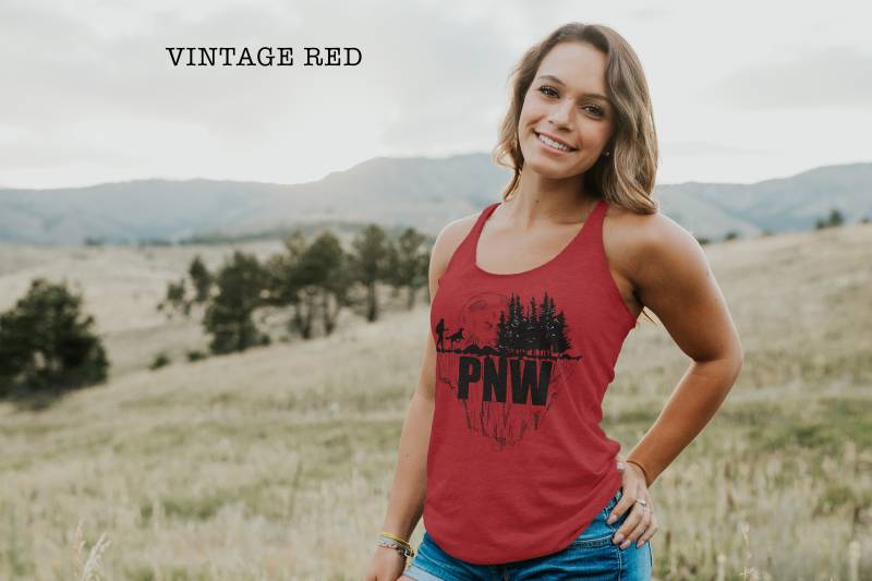 Wandern Im Pazifik Nordwesten Mit Ihrem Hund Racerback Tank, Hundepanzer, Wanderliebhaber Geschenk Wandern Im Pazifik Nordwesten Mit Ihrem Hund Racerback Tank, Hundepanzer, Wanderliebhaber Geschenk von Advenzure