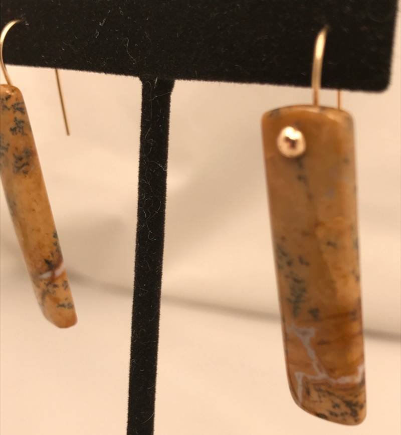 Dendriten Moos Opal Ohrringe von Adyllic