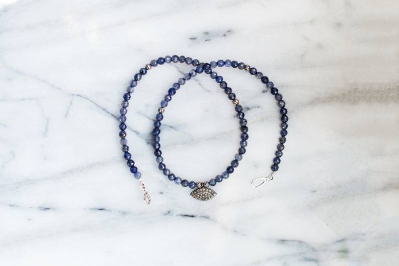 Iolith Und Diamant Halskette von Adyllic