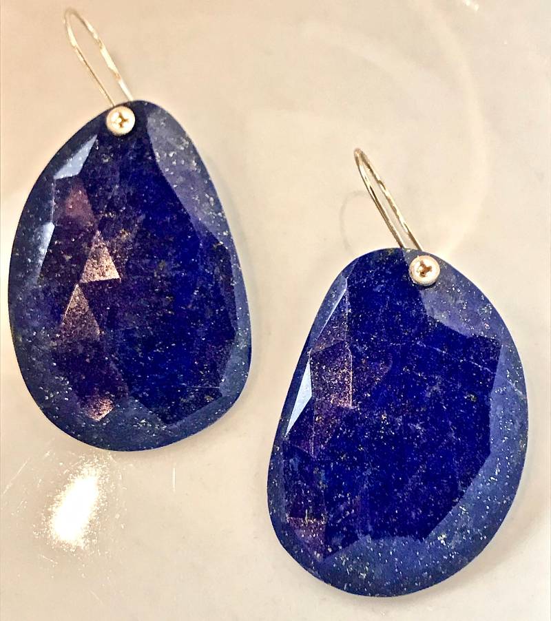 Lapis Lazuli Und Gold Ohrringe von Adyllic