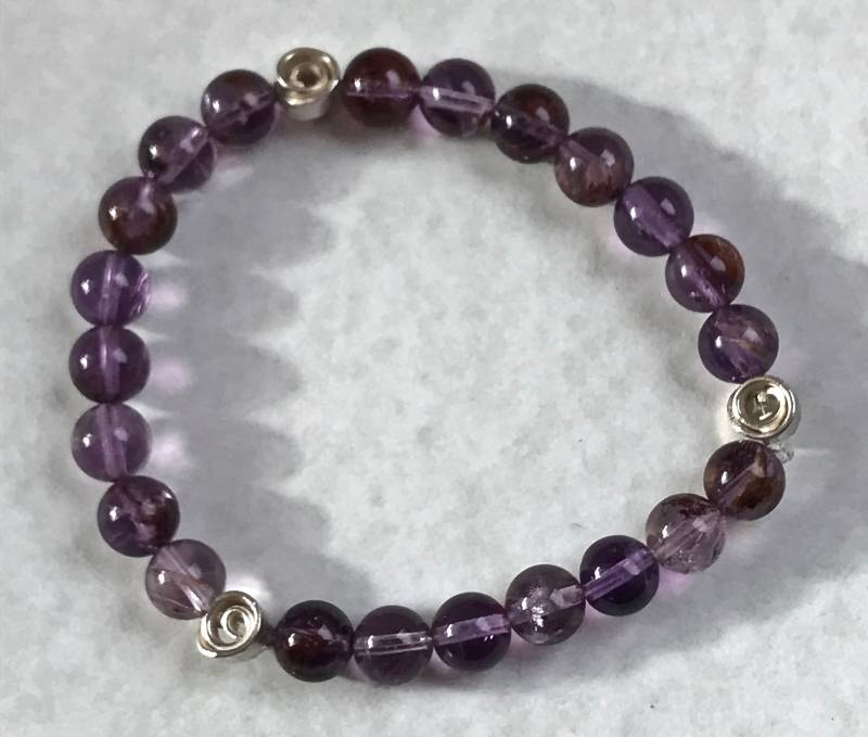 Phantom Amethyst Und Feinsilber Armband von Adyllic