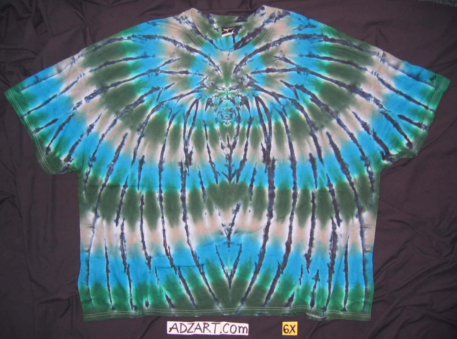 6x "Spinne Mit Blau & Grün', T-Shirt, Handgefärbtes Original 6x "Spinne Mit Blau & Grün', T-Shirt, Handgefärbtes Original von AdzArt