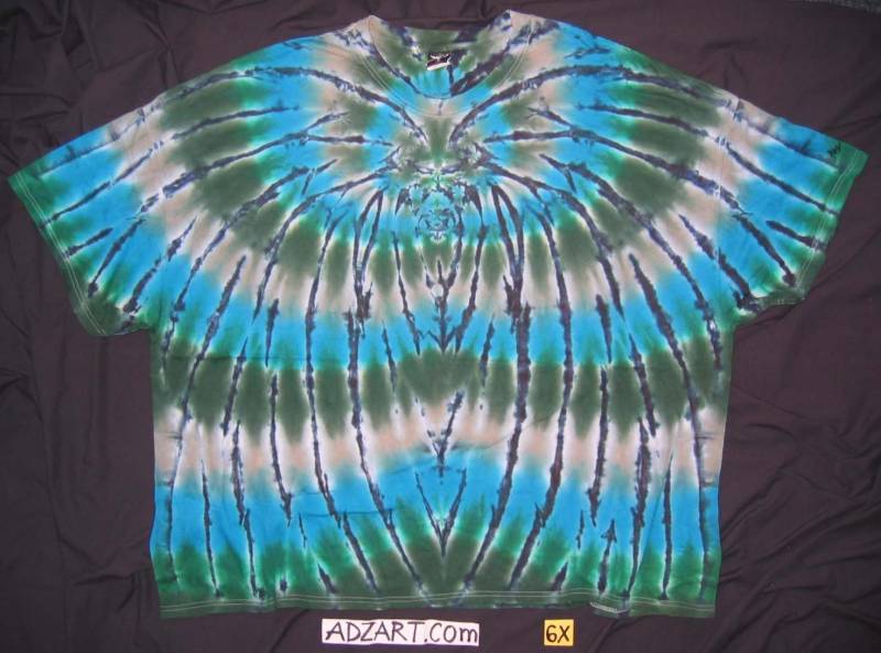 6x "Spinne Mit Blau & Grün', T-Shirt, Handgefärbtes Original von AdzArt