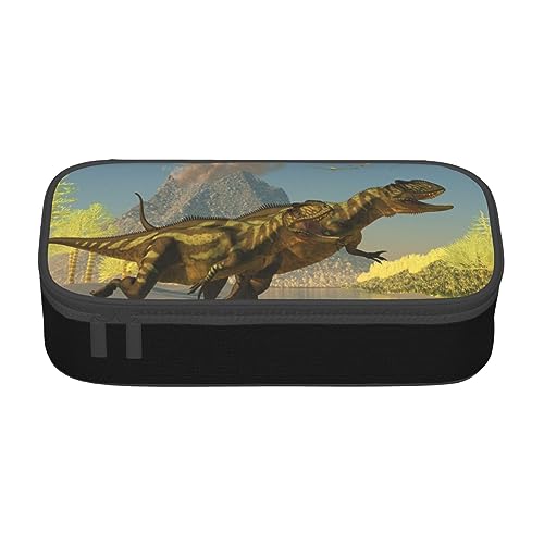 AeRko Federmäppchen mit Dinosaurier-Druck, modisch, große Kapazität, Stiftebox, multifunktionale Stifttasche, tragbare Make-up-Tasche, Geldbörse (Farbe: C) von AeRko