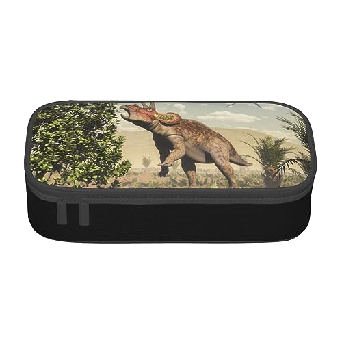 AeRko Federmäppchen mit Dinosaurier-Druck, modisch, große Kapazität, Stiftebox, multifunktionale Stifttasche, tragbare Make-up-Tasche, Geldbörse (Farbe: D) von AeRko