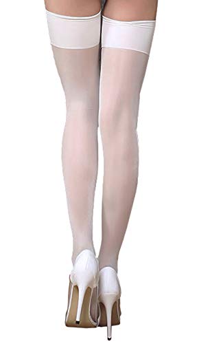 Aedericoe Damen 15Den Halterlose Strümpfe Oberschenkel hohe Öl Glänzende Dessous Socken von Aedericoe