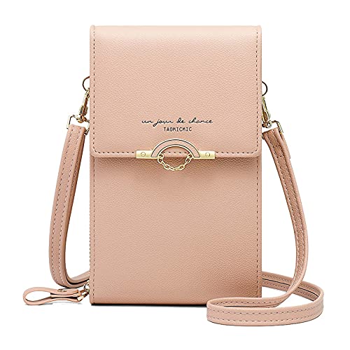 Aeeque Handytasche mit Geldbeutel zum Umhängen, Handy Umhängetasche Damen,Phone Tasche Klein Umhängetasche mit Kartenfächer Kompatible mit Samsung Galaxy A51 M21 M31 A20e S20 FE A71 M11 M51 - Rosa von Aeeque