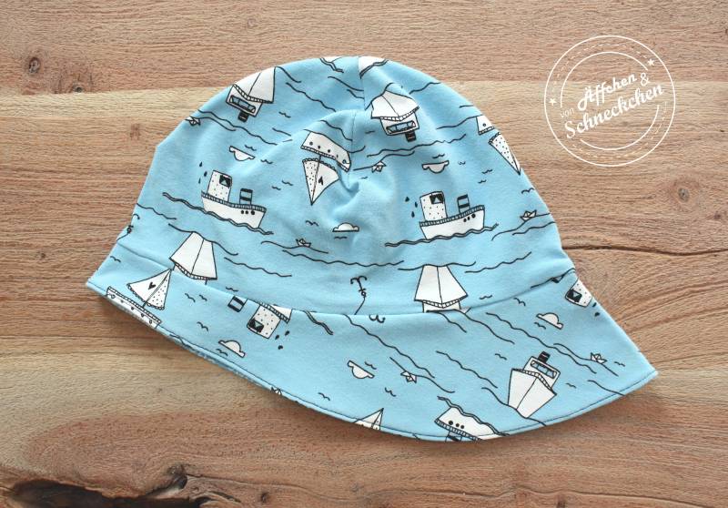 Sonnenhut - Sonnenmütze Sonnenschutz Sommermütze Kids5 Ku 39-54 von AeffchenSchneckchen