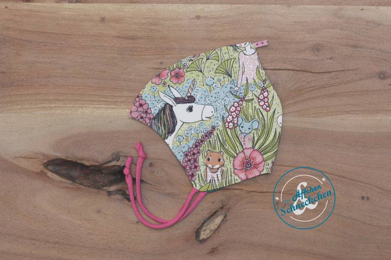 Wendezipfelmütze - Zipfelmütze Mütze Ku 33-55 Wendemütze Übergangsmütze Einhorn von AeffchenSchneckchen