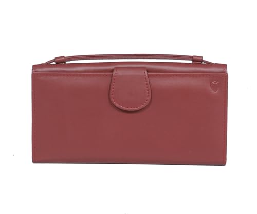Aegis leather RFID-blockierende Clutch-Geldbörse für Damen, 100 % echtes Leder, Reißverschluss, lange Geldbörse und Geldbörse mit Kartenfächern und abnehmbarem Riemen, weicher Clutch-Organizer für den Aegis leather RFID-blockierende Clutch-Geldbörse für Damen, 100 % echtes Leder, Reißverschluss, lange Geldbörse und Geldbörse mit Kartenfächern und abnehmbarem Riemen, weicher Clutch-Organizer für den von Aegis leather