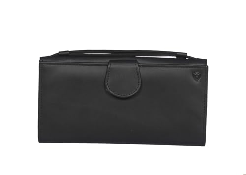 Aegis leather RFID-blockierende Clutch-Geldbörse für Damen, 100 % echtes Leder, Reißverschluss, lange Geldbörse und Geldbörse mit Kartenfächern und abnehmbarem Riemen, weicher Clutch-Organizer für den Aegis leather RFID-blockierende Clutch-Geldbörse für Damen, 100 % echtes Leder, Reißverschluss, lange Geldbörse und Geldbörse mit Kartenfächern und abnehmbarem Riemen, weicher Clutch-Organizer für den von Aegis leather