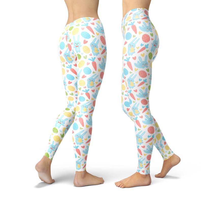 Bunny Oster Leggings Yoga Hose, Kaninchen Karotte Print von AegisFox