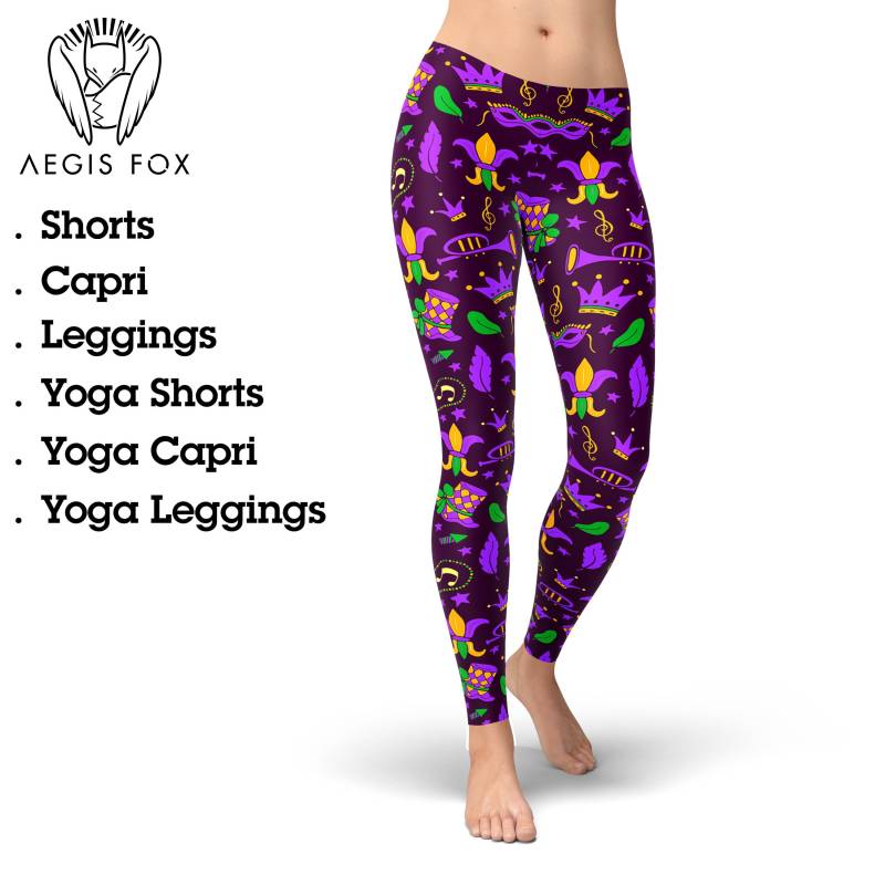 Karneval Leggings Muster Yoga Hose, Workout Outfit von AegisFox