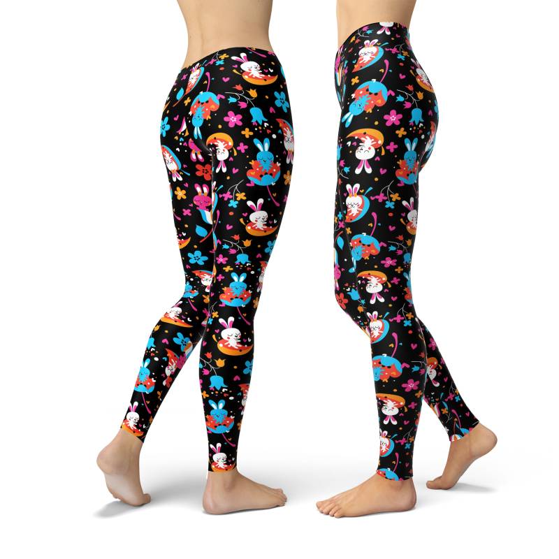 Yoga Leggings Mit Hasenmotiv Ostersporthose von AegisFox