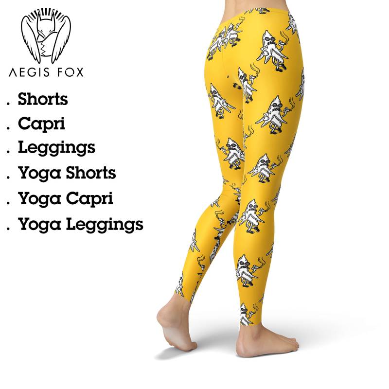 Young Thug Bananen Print Leggings Lustige Gelbe Yoga Hose von AegisFox