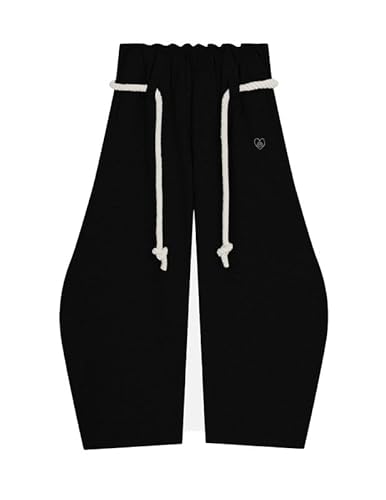 Aelfric Eden Jogginghose Herren Baggy Sporthose Damen Basic Barrel Hose Weites Bein Unisex Freizeithose Modern Sweatpants Casual Pants Y2K Trouser Bottoms Streetwear Schwarz, L von Aelfric Eden