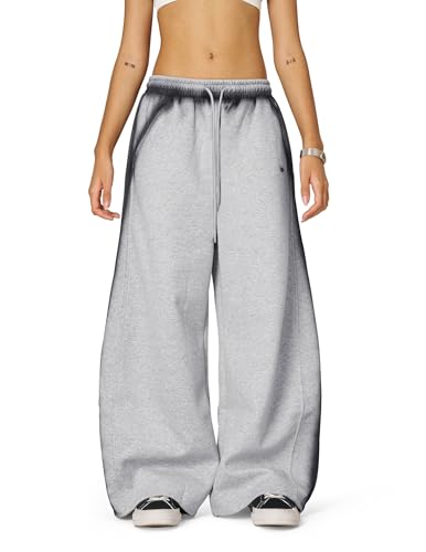 Aelfric Eden Herren Baggy Jogginghose Damen Inkjet Barrel Sweatpants Baumwolle Kordelzug Freizeithose Graue Sporthose mit Taschen Grau M von Aelfric Eden