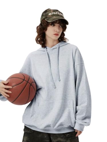 Aelfric Eden Basic Embroidery Hoodie Herren Sweatshirt Damen Leicht Kapuzenpullover Unisex Vintage Hoody Einfarbig Hooded Oversize Pullover mit Kapuzen Hellgrau, S Aelfric Eden Basic Embroidery Hoodie Herren Sweatshirt Damen Leicht Kapuzenpullover Unisex Vintage Hoody Einfarbig Hooded Oversize Pullover mit Kapuzen Hellgrau, S von Aelfric Eden