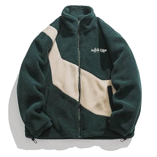Aelfric Eden Herren-Jacke Warm Teddyfleece Jacke Damen Patchwork Sherpa Coat Stehkragen Farbblock Zip Sweatjacket Reißverschluss Oversize-Jacke für den Winter Aelfric Eden Herren-Jacke Warm Teddyfleece Jacke Damen Patchwork Sherpa Coat Stehkragen Farbblock Zip Sweatjacket Reißverschluss Oversize-Jacke für den Winter von Aelfric Eden