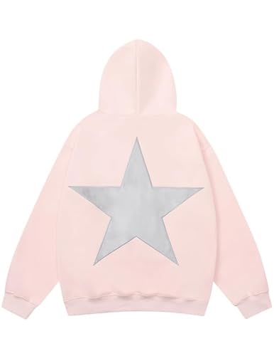 Aelfric Eden Hoodie Herren Sweatshirt Damen Oversize Basic Pullover mit Kapuze Vintage Kapuzenpullover Y2K Hip Hop Hoody Hellrosa, S von Aelfric Eden