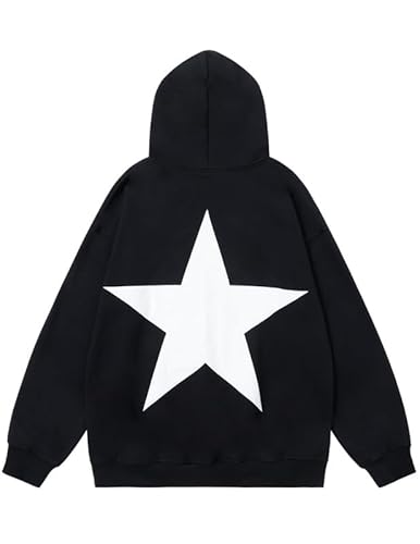 Aelfric Eden Hoodie Herren Sweatshirt Damen Oversize Basic Pullover mit Kapuze Vintage Kapuzenpullover Y2K Hip Hop Hoody Schwarz, S von Aelfric Eden