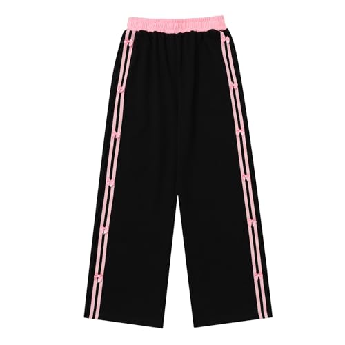 Aelfric Eden Damen Hosen Weite Lose Jogginghosen Baumwolle Activewear Hosen Sporthosen Lang Hosen Baggy mit Taschen Schwarz XS von Aelfric Eden