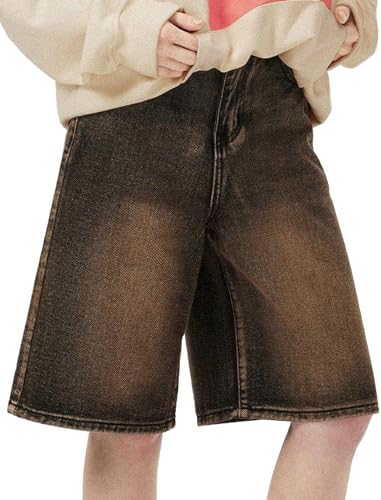 Aelfric Eden Damen Jorts Baggy Jeans Shorts mit Taschen Unisex Vintage Style Denim Shorts Streetwear Kurze Hose für Sommer XL von Aelfric Eden