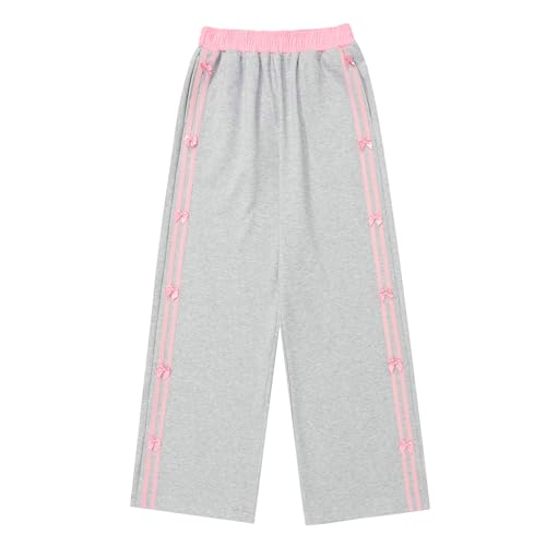 Aelfric Eden Damen Hosen Weite Lose Jogginghosen Baumwolle Activewear Hosen Sporthosen Lang Hosen Baggy mit Taschen Grau XL von Aelfric Eden