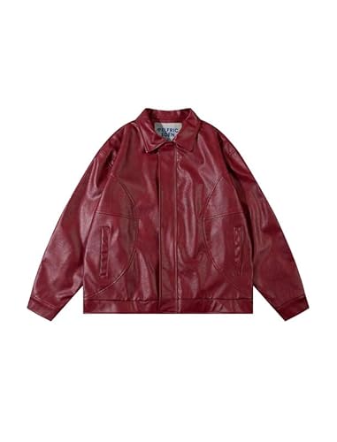 Aelfric Eden Lederjacke Herren Kunstlederjacke Jacket Oversized mit Reißverschluss Winterjacke Winddicht Outdoor Motorradjacke Winddicht Outdoor M Aelfric Eden Lederjacke Herren Kunstlederjacke Jacket Oversized mit Reißverschluss Winterjacke Winddicht Outdoor Motorradjacke Winddicht Outdoor M von Aelfric Eden